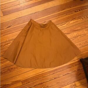 UNIQLO Cotton Circle Midi Skirt | Burnt Orange | Size L